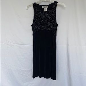 Black sleeveless cocktail dress